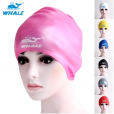whale鯨魚護耳泳帽 男女款 防水護發護耳 矽膠游泳帽