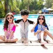 韓國可愛運動溫泉游泳衣小中大童女童女孩連體式泳裝兒童泳衣